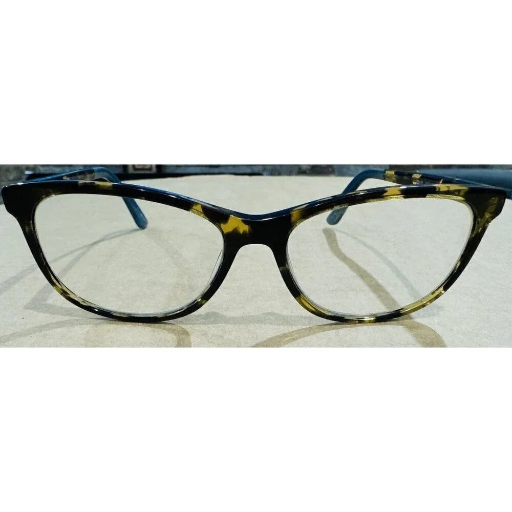 Nicole Miller Eyeglasses Brook Tortoise Blue Frame cat eye acetate office oval